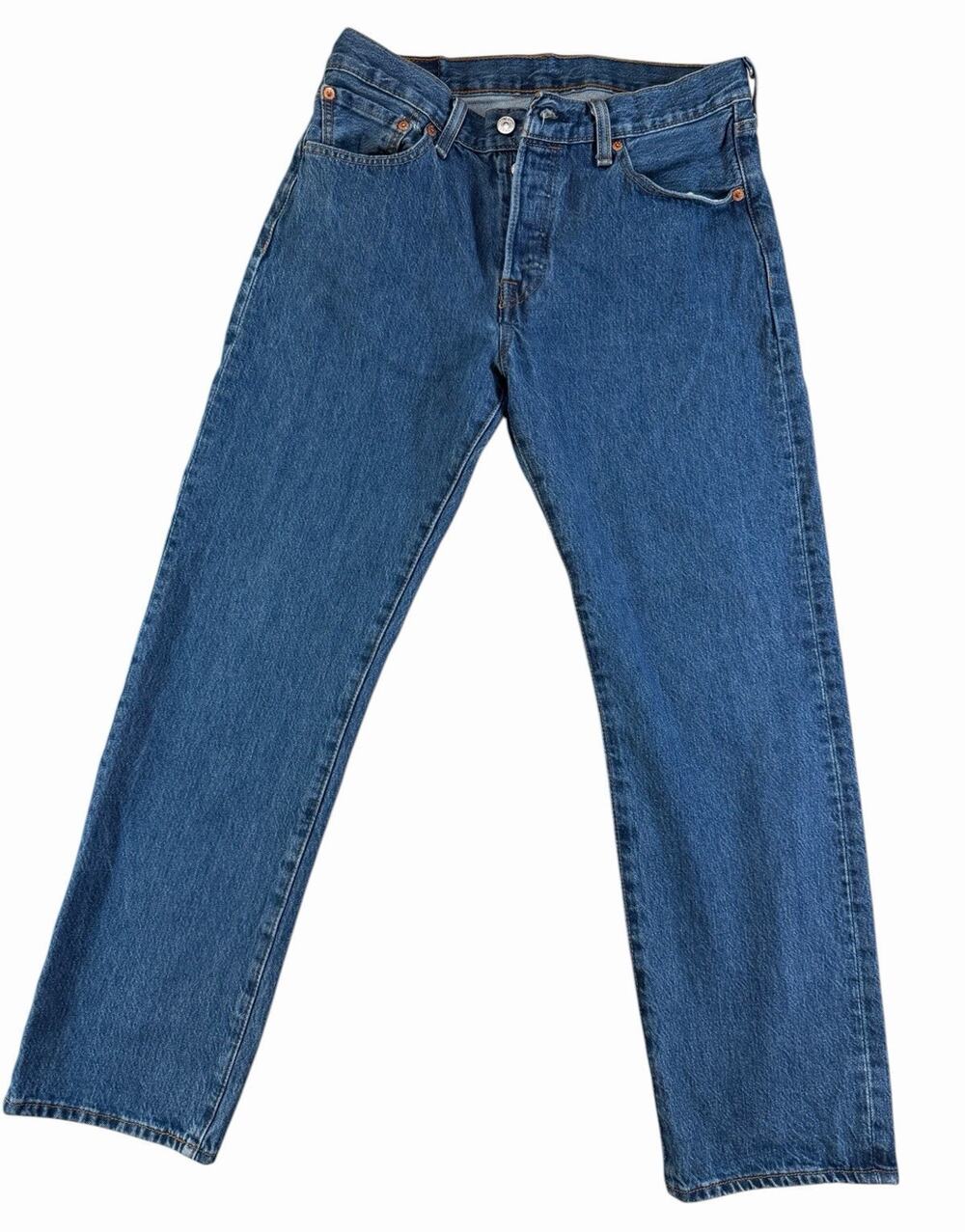 Levi’s 501 Original Fit Jeans Mens W31 L30 Button Fly Medium Wash Denim